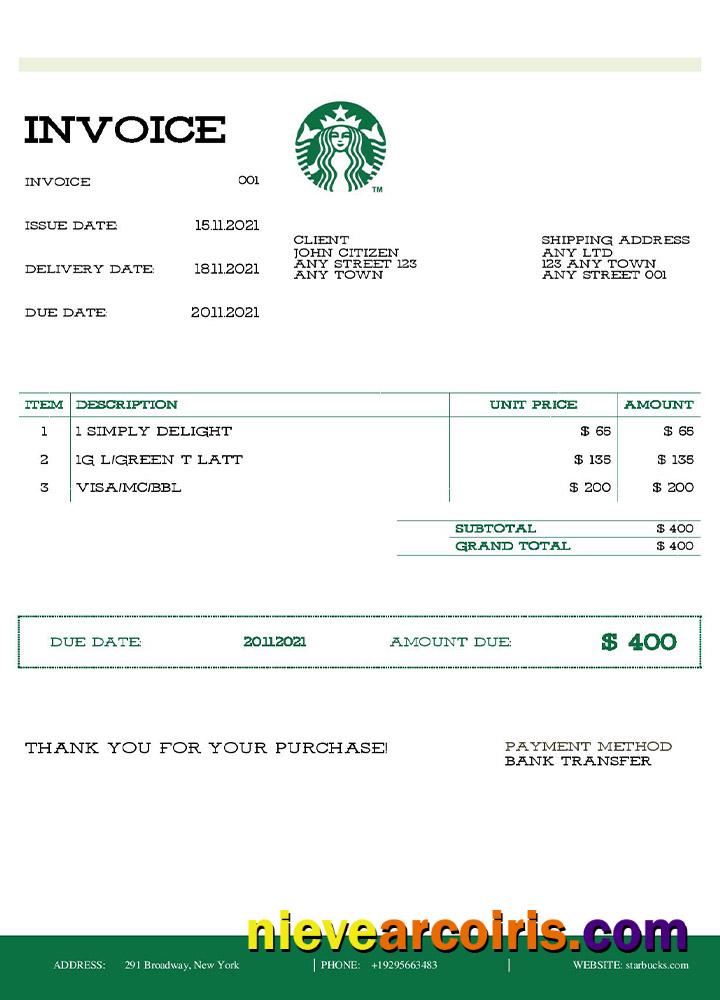 USA Starbucks invoice(2)